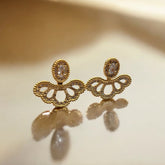 Brinco Ear Jacket com Base Oval